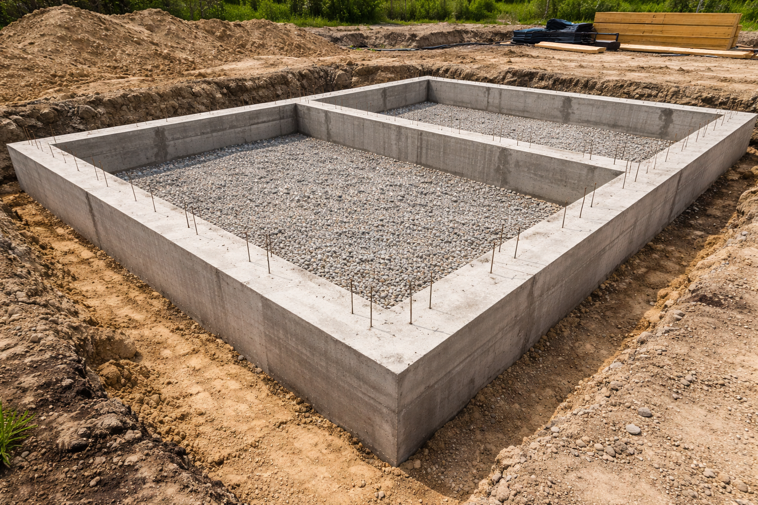 ленточный фундамент фото