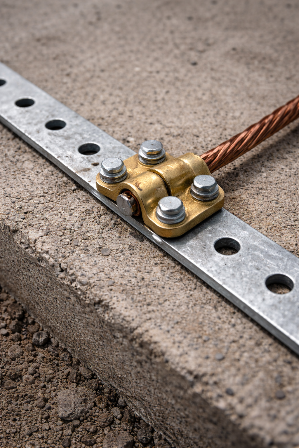 Монтаж полосы заземления